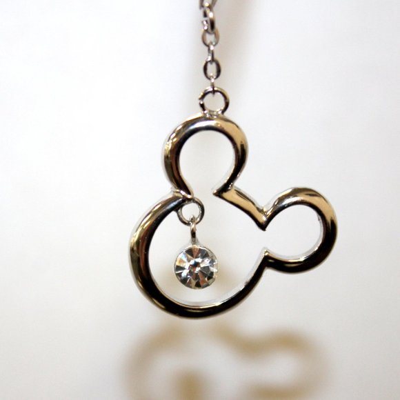 Silver Mickey Mouse Silhouette Pendant - Picture 1 of 4